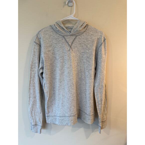 Vince Hoodie Mens Medium Heather Gray Knit Cotton Casual Long Sleeve Pullover - Picture 1 of 12
